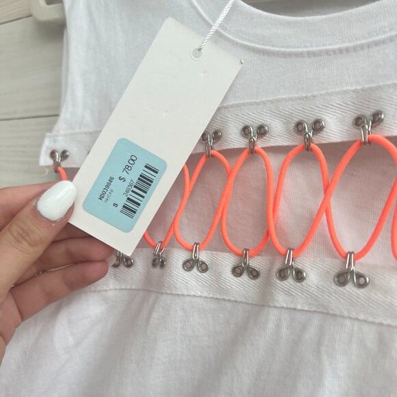 Emma and Sam LF Neon Bungee Crop Tank NWT - Picture 4 of 5